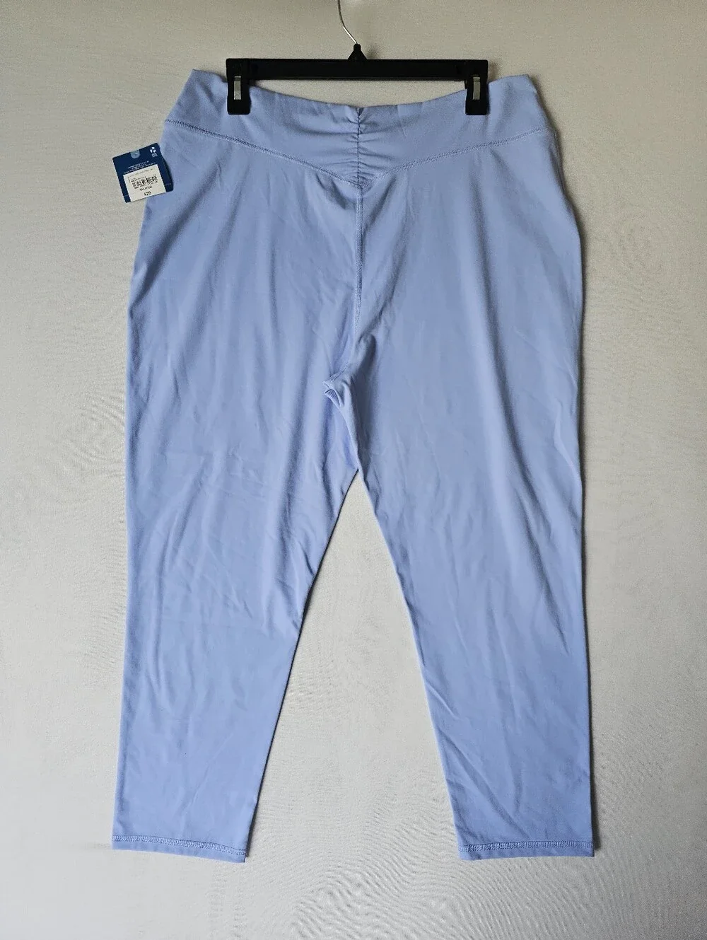 NWT Arizona Jean Co. Light Blue Ruched Back Capri Leggings Size XXL